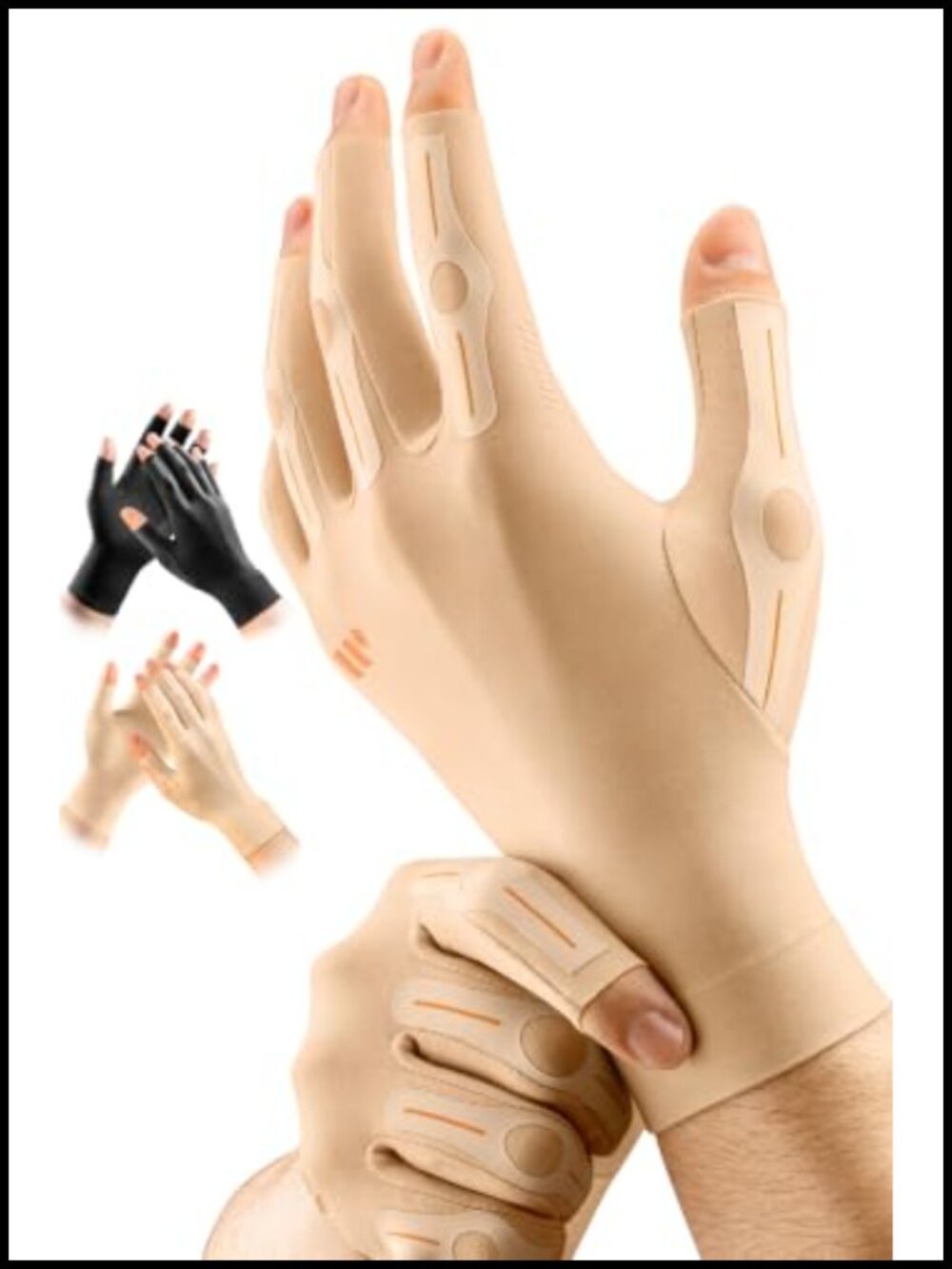 Arthritis Compression Gloves Fingerless Nylon Carpal Tunnel Relief